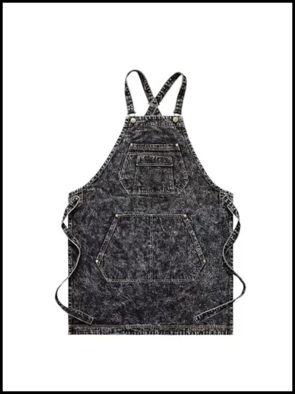 100% Cotton Denim Apron Big Pockets Adjustable Hair Stylist Gardening Craft